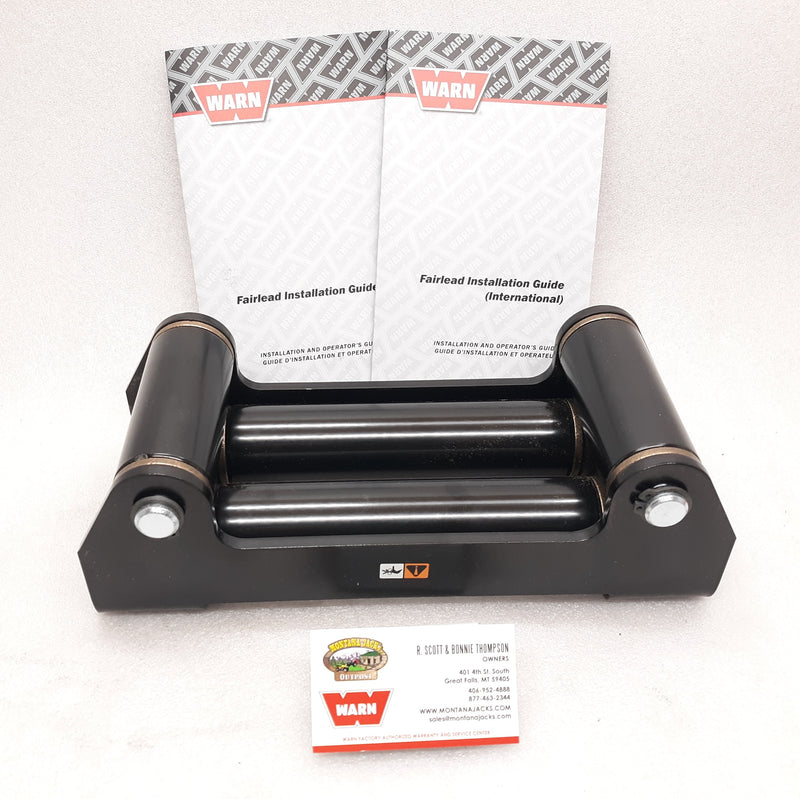 WARN 24335 Roller Fairlead, BLACK, for ZEON, VR, XD, & Others