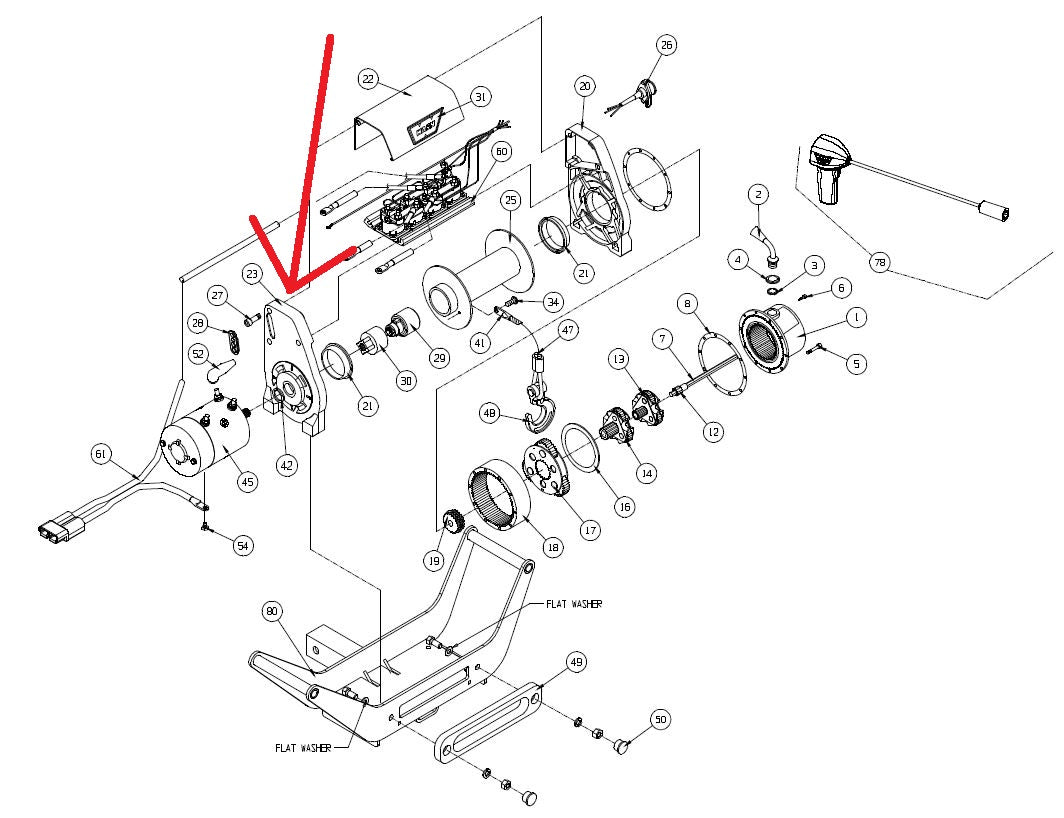 うらん WARN 27353 Drum Support, Motor End, FREE SHIPPING! — Montana Jacks