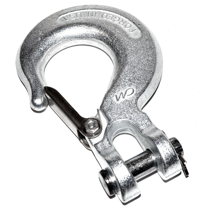 WARN 98482 Winch Hook, 1/2" Clevis type w/Latch for Winches up to 16,500 lbs.