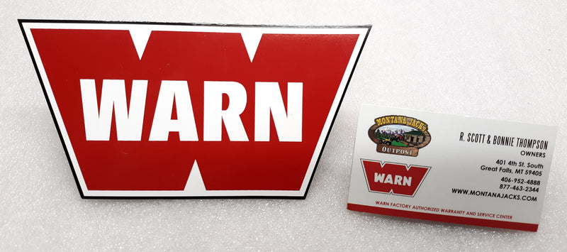 WARN 31842 "WARN" Decal 3.5" x 6.5" Red with White Background