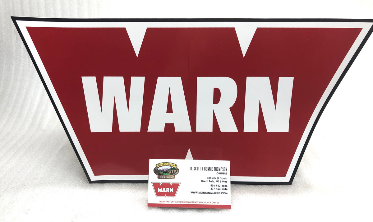 WARN 31848 "WARN" Decal 15" x 7.5", Red with White Background — Montana