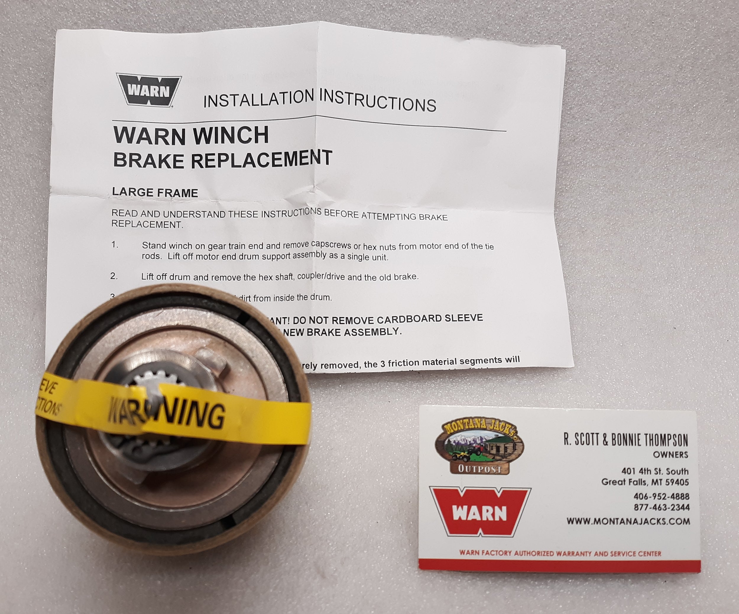 WARN 32456 Large Piloted Brake Assembly, FREE SHIPPING! — Montana