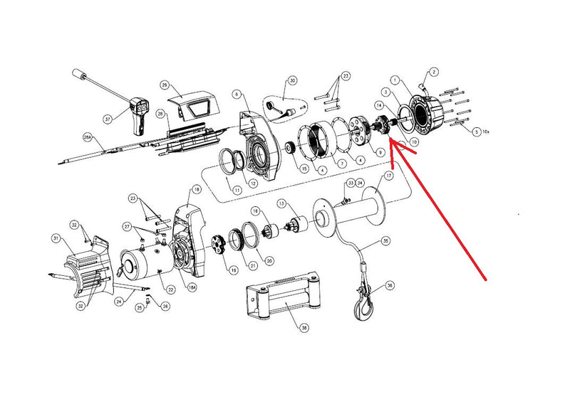 WARN 34342 Stage 2 Carrier, M6000, XD9000, 9.5ti, 9.5xp, 9.5cti, HS9500i, HY2000