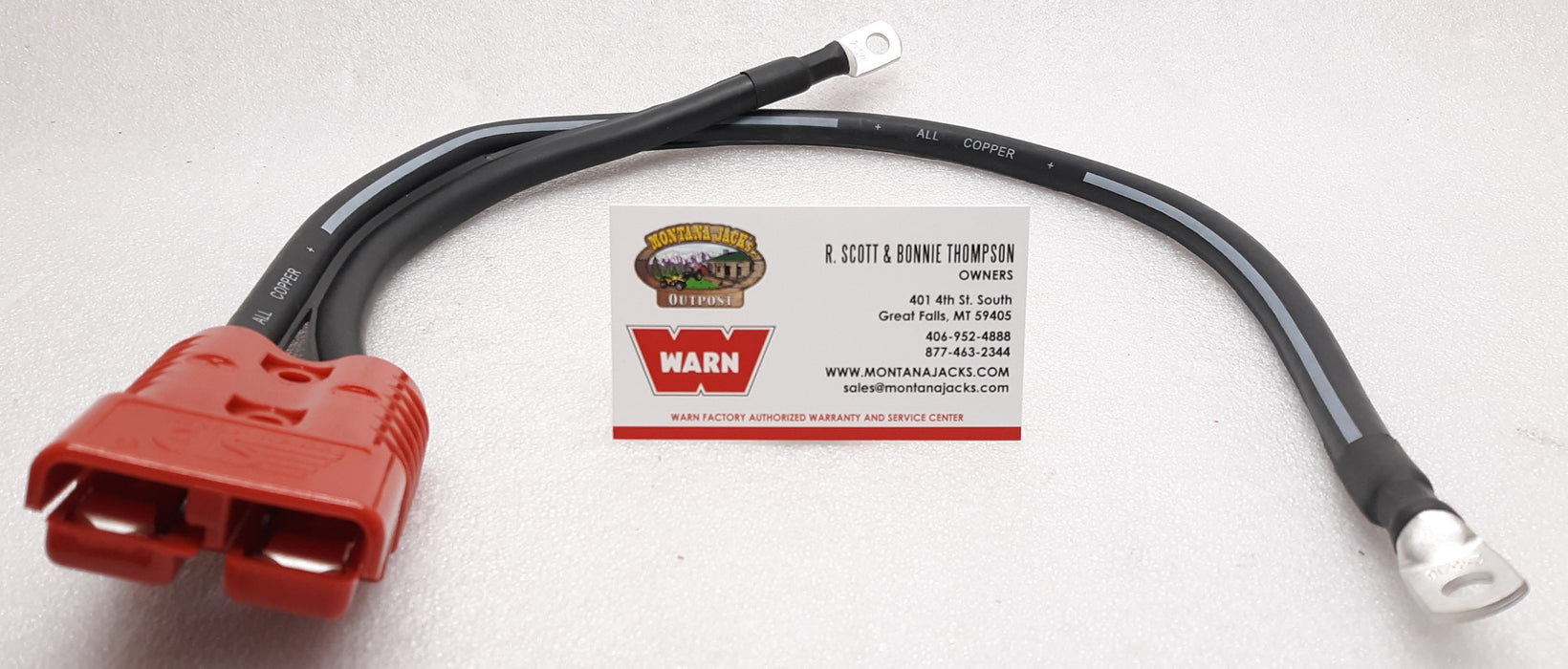 WARN 36080 Quick Connect Power Cable 28" 2 gauge, for connection to Winch