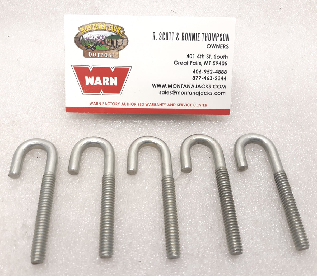 WARN 36682 J-Bolt Kit for WARN ATV Standard Plow Systems — Montana