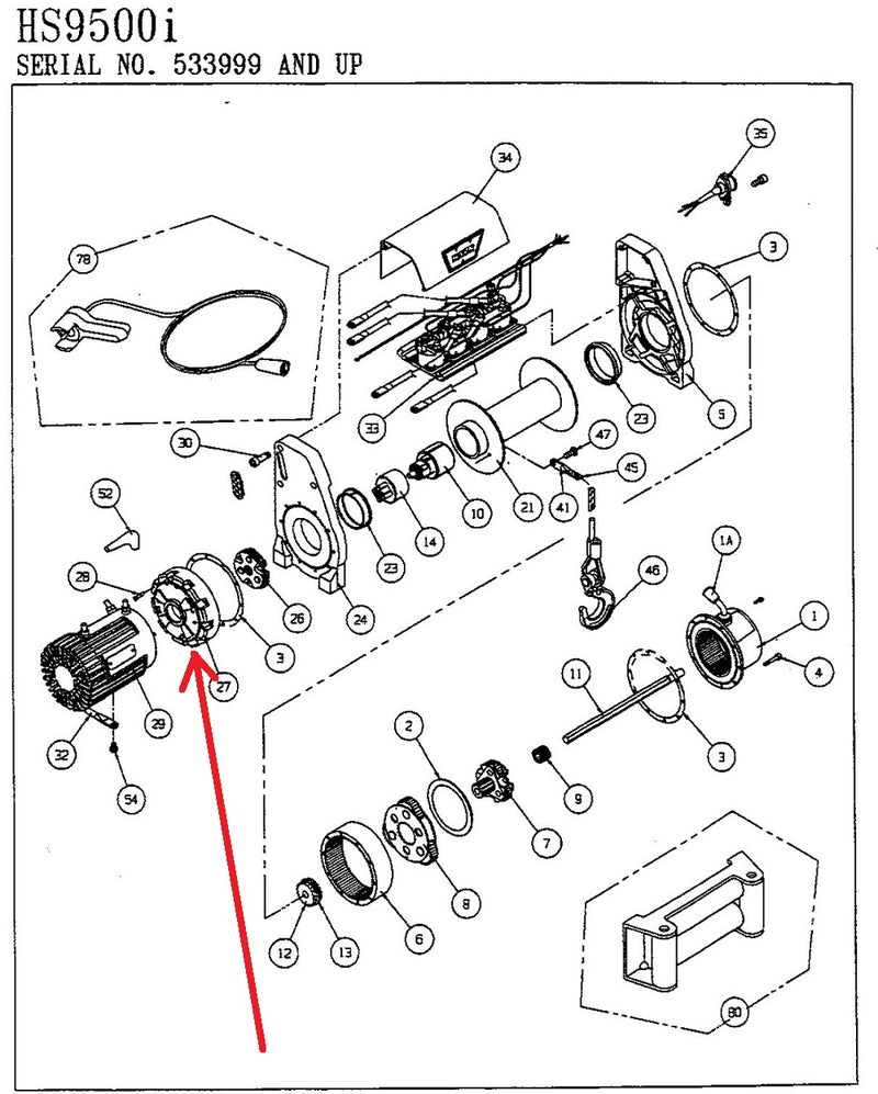 WARN 39432 Motor Adapter for HS9500i