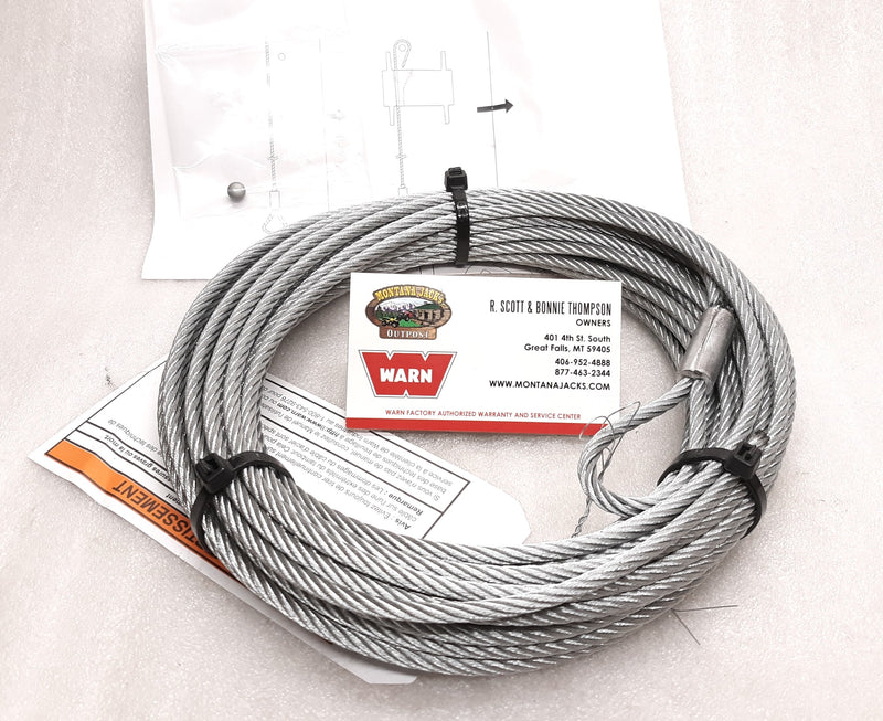 WARN 60076 ATV Winch Cable, Wire Rope, 3/16 x 50 ft.