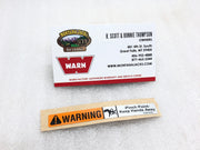 WARN 62074 Fairlead Warning Label, Hawse/Roller