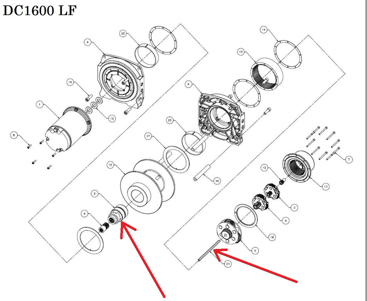 WARN 63550 Hoist Brake Assembly for DC1600 LF, FREE SHIPPING! — Montana