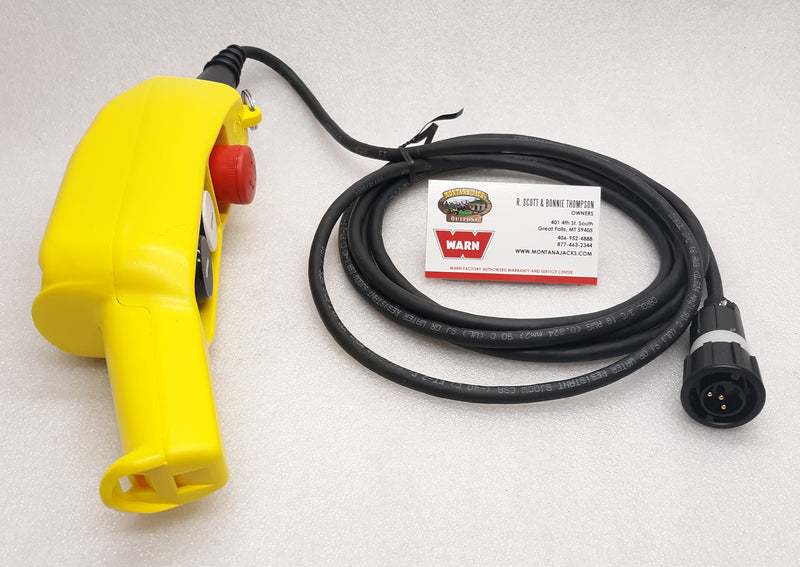 WARN 63680 Industrial Winch Remote Control with E-Stop, 12 ft lead