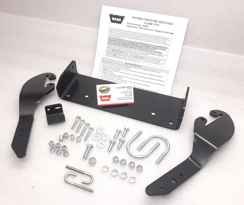 WARN 64669 ATV Center Plow Mount for 2002-08 Yamaha Grizzly 660 Automatic 4x4