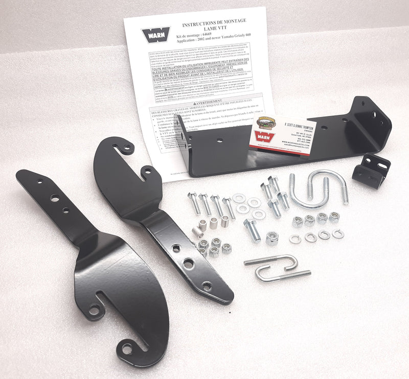 WARN 64669 ATV Center Plow Mount for 2002-08 Yamaha Grizzly 660 Automatic 4x4