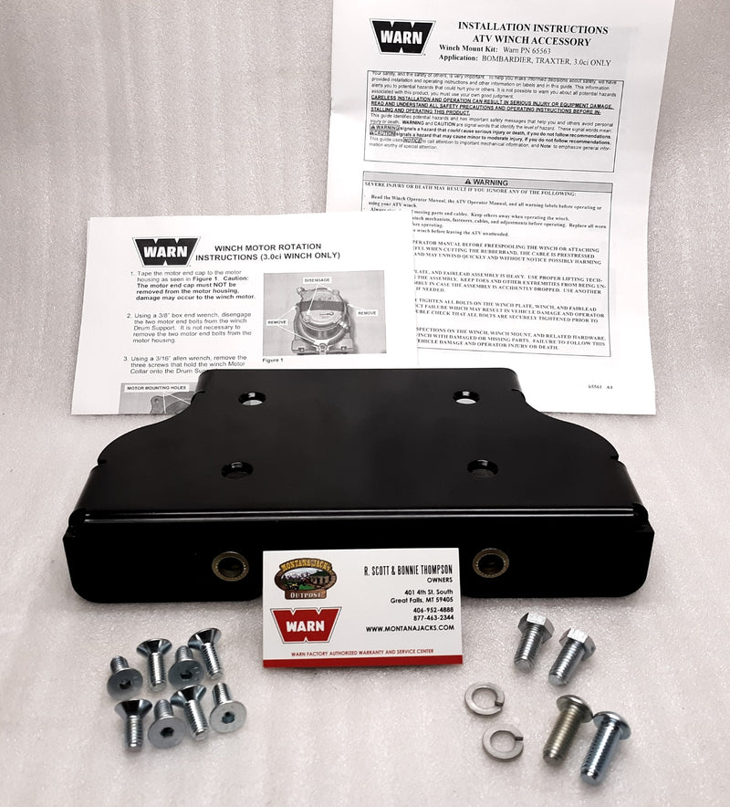 Warn 65563 ATV Winch Mount for 99-05 Can-Am Quest & Traxter