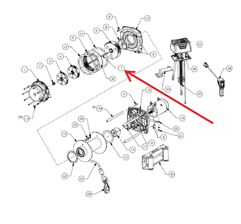 WARN 65842 Winch Driveshaft for M12000 and M15000 