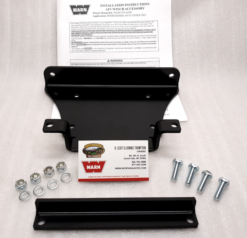 Warn 66288 ATV Winch Mount for 2003-06 Can-Am Outlander 330, 400