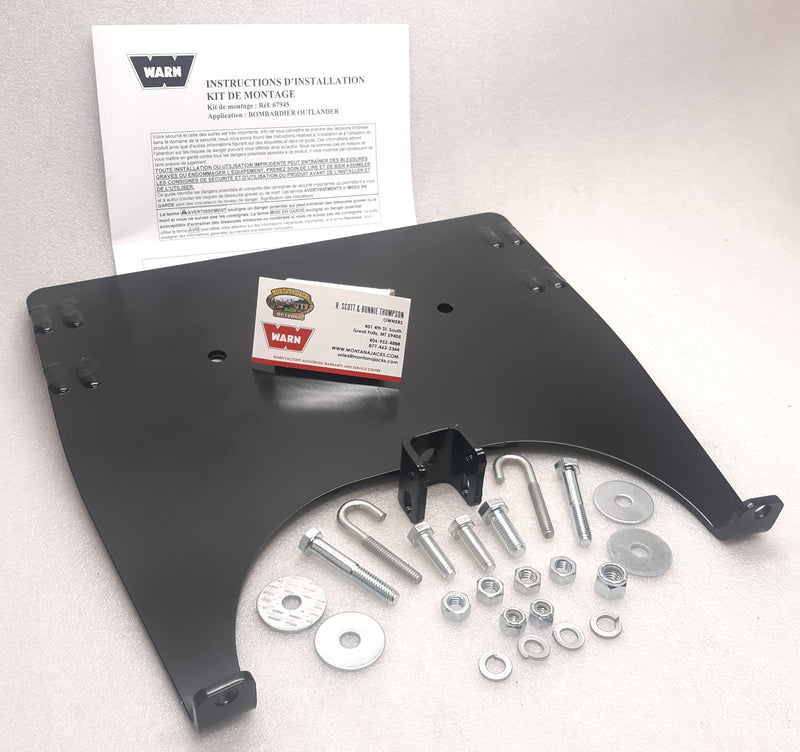 WARN 67945 ATV Center Plow Mount for 03-06 Can-Am Outlander 330, 400