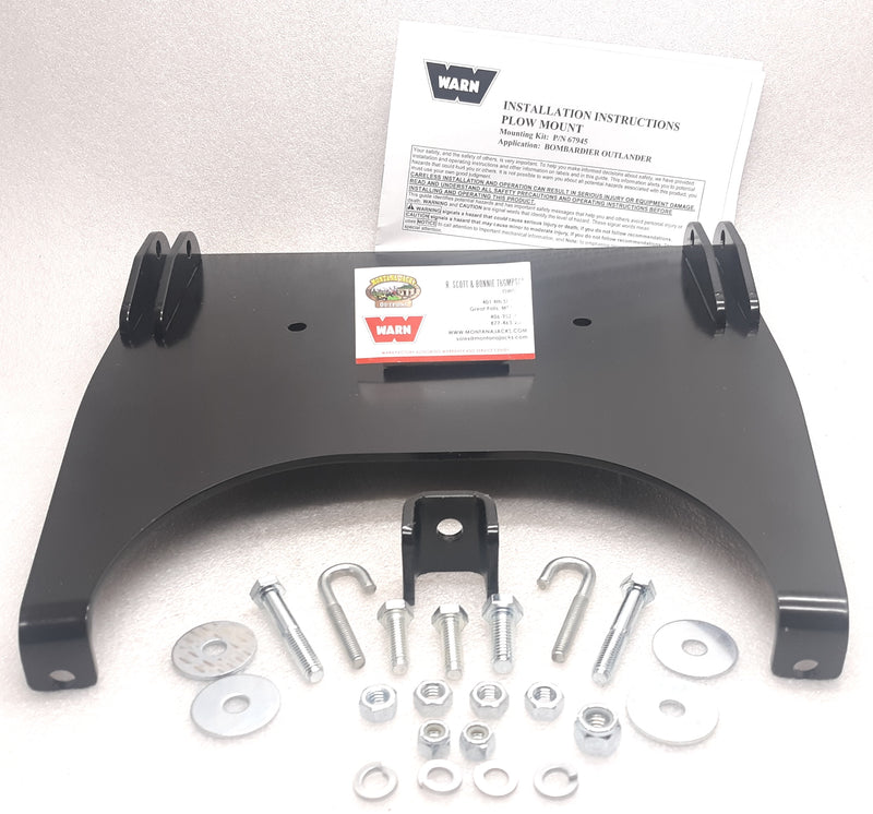 WARN 67945 ATV Center Plow Mount for 03-06 Can-Am Outlander 330, 400