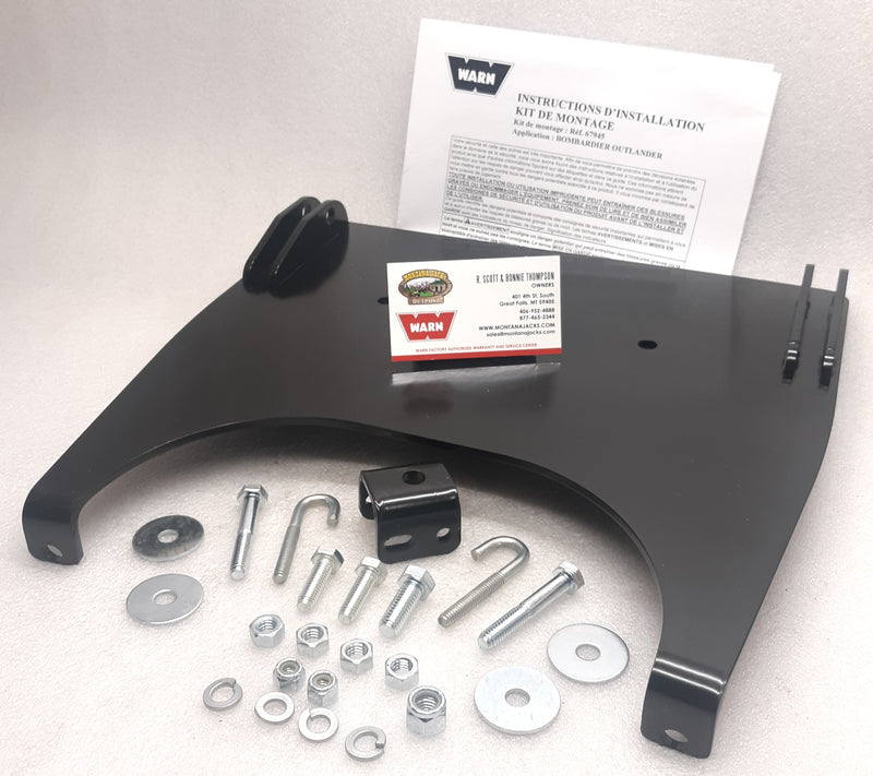 WARN 67945 ATV Center Plow Mount for 03-06 Can-Am Outlander 330, 400
