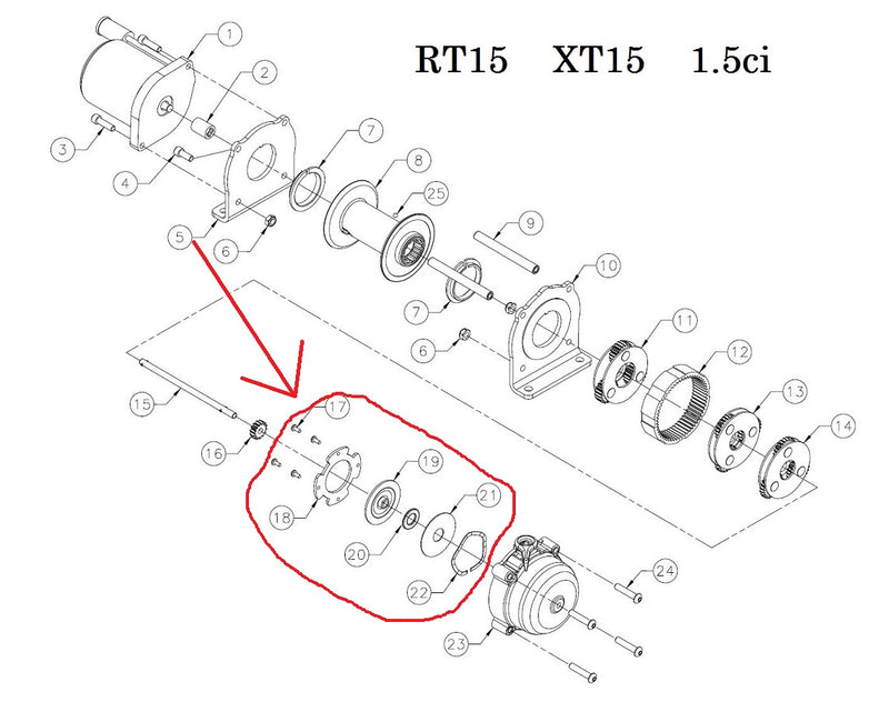 WARN 69327 Winch Brake Service Kit for RT/XT 15, XT 17, 1.5ci