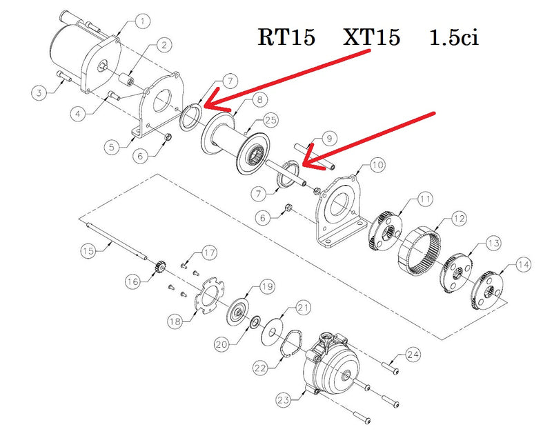 WARN 69341 Drum Bushings (Pair) for 1.5ci, RT15, XT15, XT17