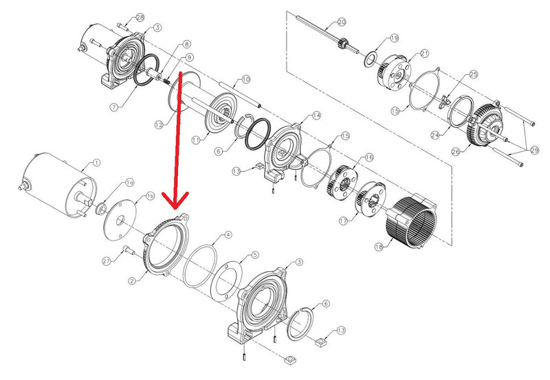 WARN 69638 Winch Motor Collar for 3.0ci and 4.0ci ATV Winch