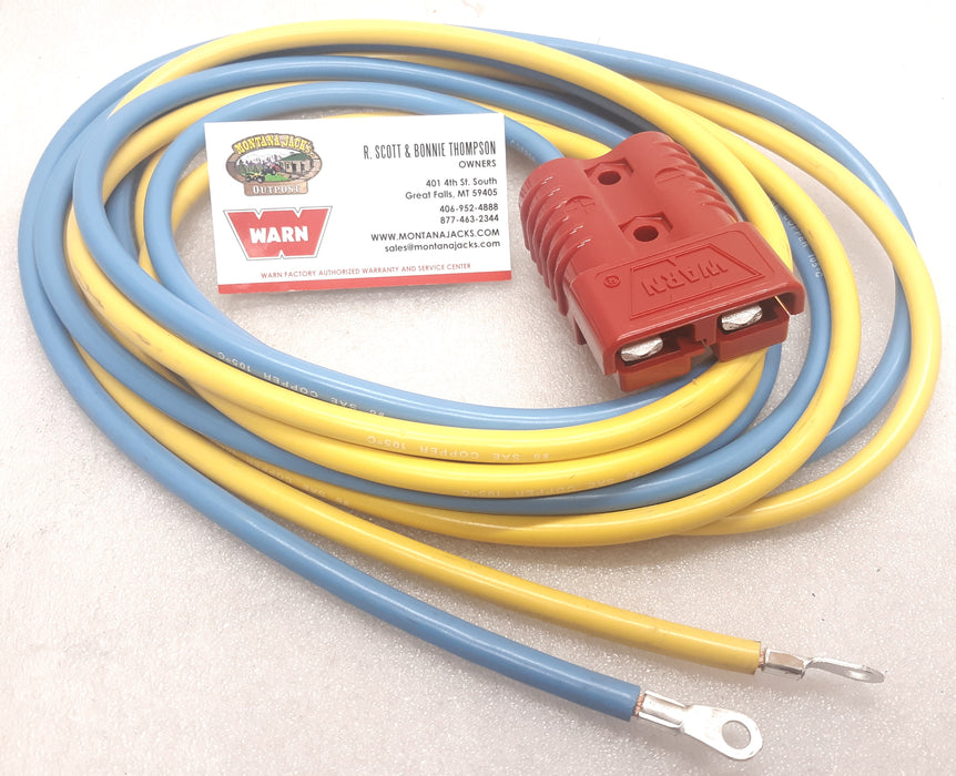 WARN 70717 Battery Power Lead 120" w/Quick Connect, for PV4500, V4000, RT/XT 40