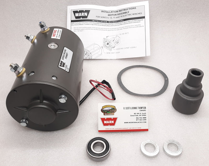 WARN 70865 Winch Motor Kit, 12v, for Series 15 Industrial Winch