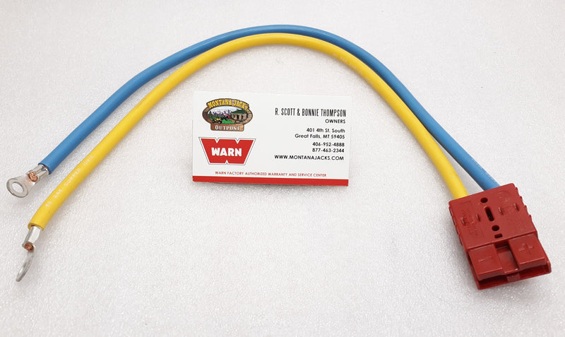 WARN 70939 Quick Connect Power Cable, 20" 6 gauge, 1/4" eyelets