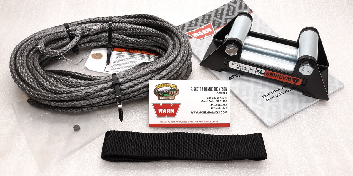 WARN 72128 Synthetic Winch Rope Replacement Kit, FREE SHIPPING
