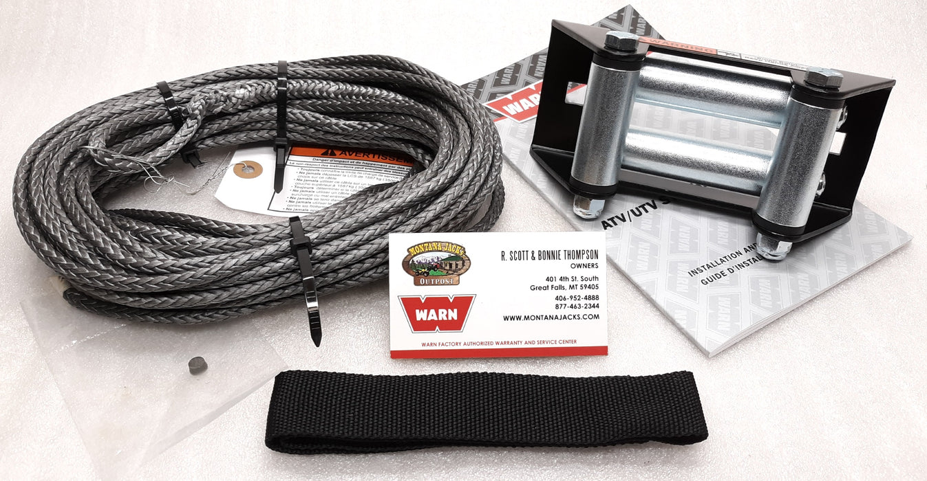 WARN 72128 Synthetic Winch Rope Replacement Kit, FREE SHIPPING