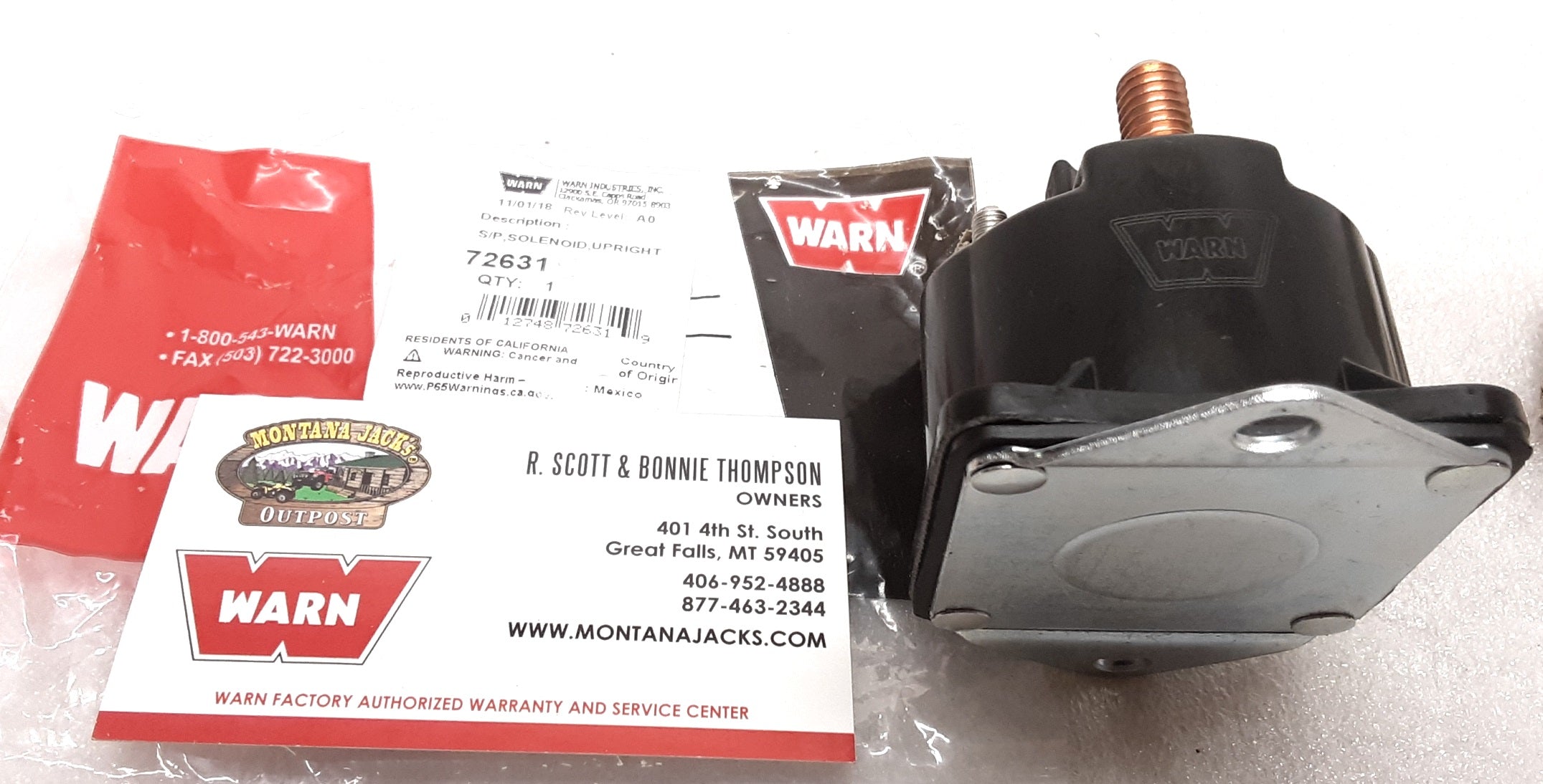 コンドリアーノ WARN 72631 Replacement Solenoid, FREE SHIPPING over $35.00