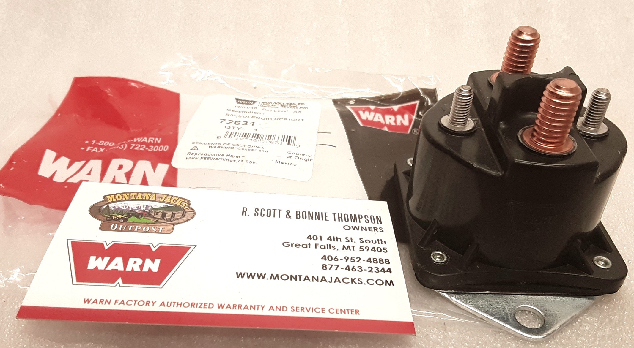 コンドリアーノ WARN 72631 Replacement Solenoid, FREE SHIPPING over $35.00