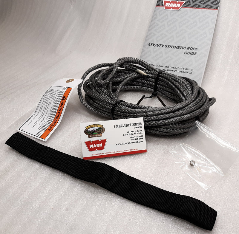 WARN 73599 Synthetic Winch Rope Service Kit 3/16 X 50
