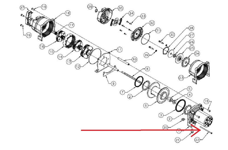 WARN 74916 Tie Bolt, for ProVantage 2500 & 3500, RT/XT 25 & 30 ATV Winch