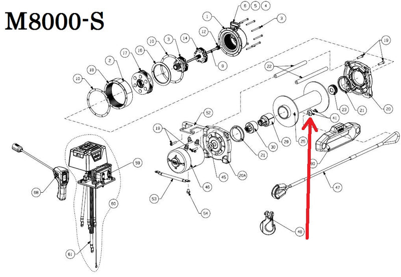 WARN 76226 Synthetic Winch Rope Anchor Kit, M8000, VR8000, 9.5xp-s....