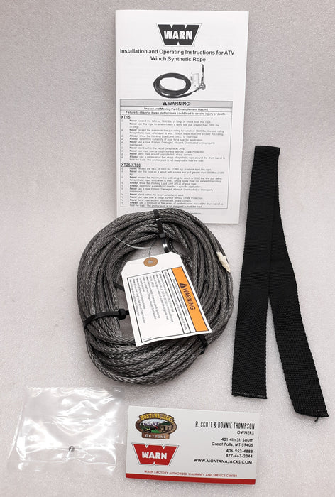 WARN 77212 Synthetic Winch Rope Kit for RT/XT 15, 1.5ci, 1.5s ATV Winches