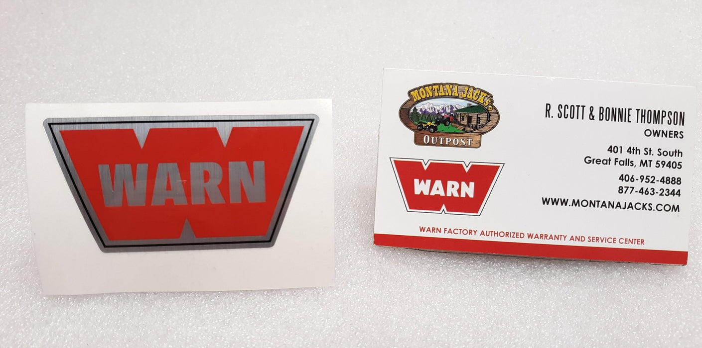 WARN 7749 "WARN" Decal 1" x 3" Red with Silver Background