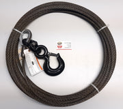 WARN 77534 Wire Rope Assembly 1/2" x 75' w/Hook