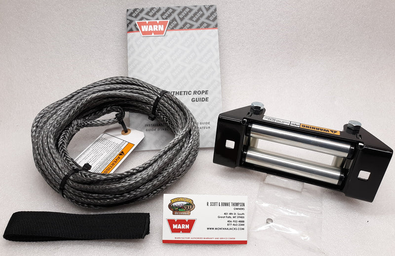 WARN 77835 Synthetic Winch Rope w/roller fairlead, ProVantage 4500, Vantage 4000