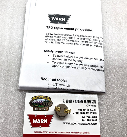 WARN 78354 Temperature Protection Device for 9.5ti and PowerPlant Winches