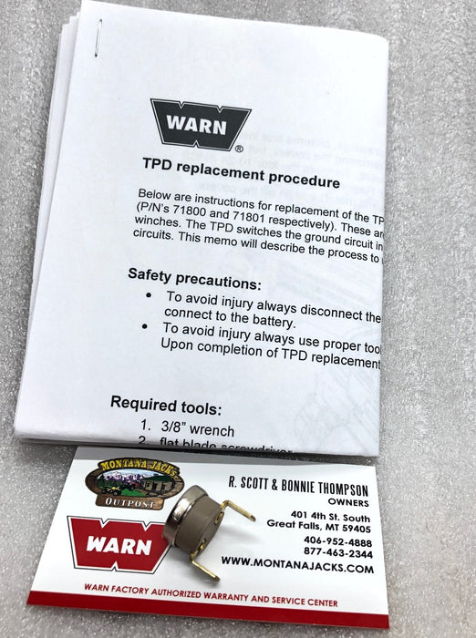 WARN 78354 Temperature Protection Device for 9.5ti and PowerPlant Winches
