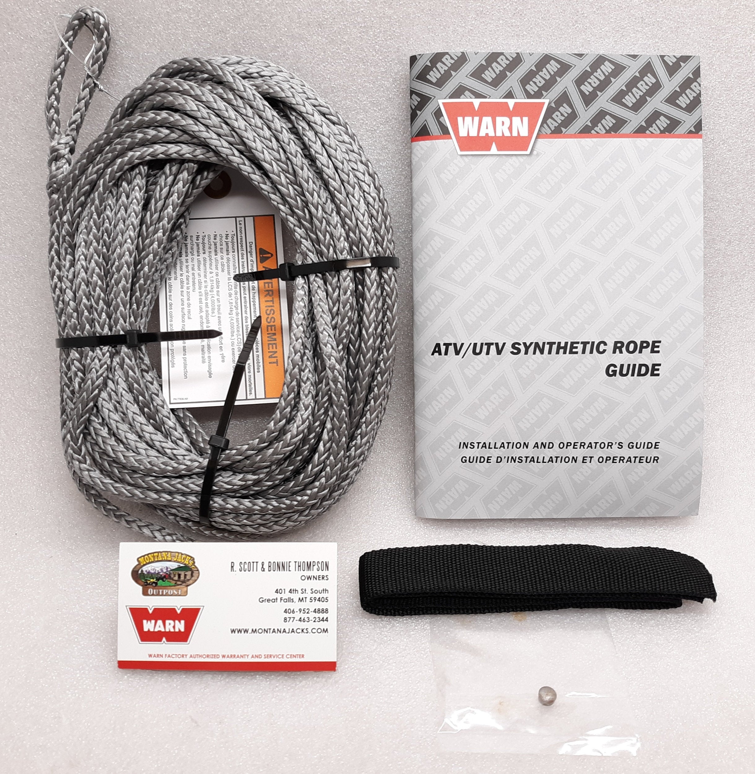 WARN 78388 Synthetic Winch Rope, 7/32