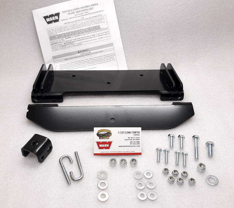 WARN 78395 ATV Center Plow Mount for 2007-08 Polaris Sportsman X2 - 500, 700, 800