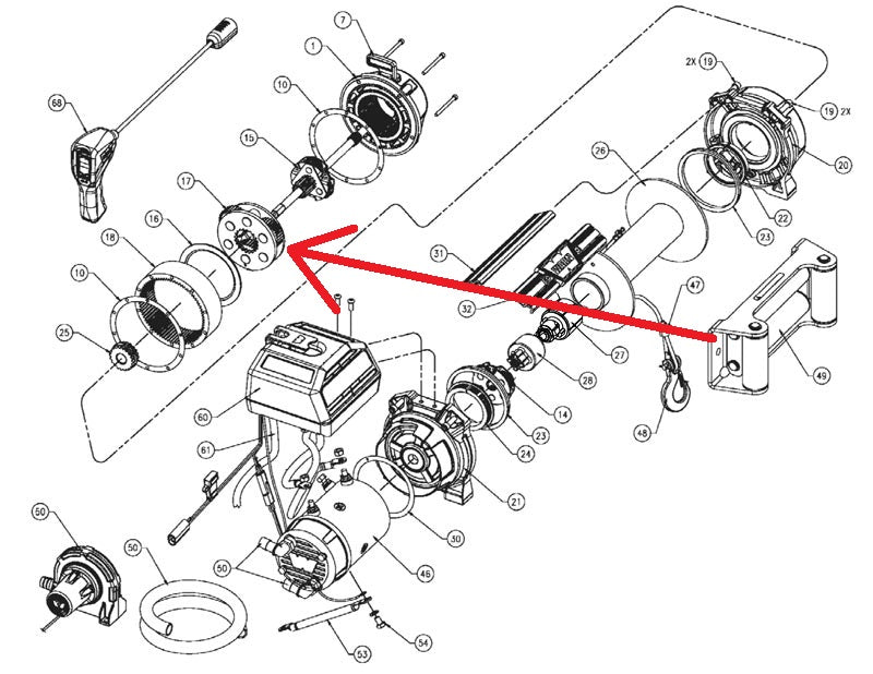 WARN 78846 Stage 3 Carrier Gear Assembly for Endurance 12.0 Truck/SUV Winch