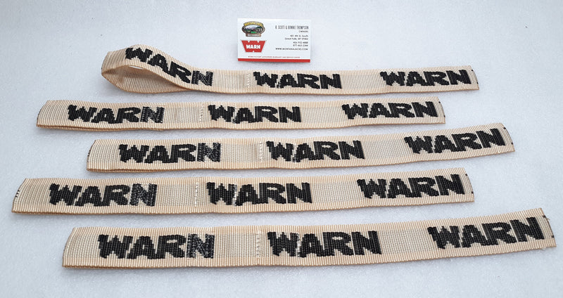 WARN 81764-5 Winch Hook Safety Strap, Desert Dust, 5 count