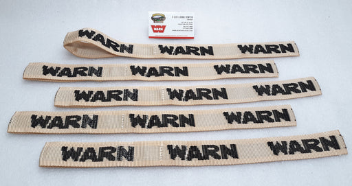 WARN 81764-5 Winch Hook Safety Strap, Desert Dust, 5 count