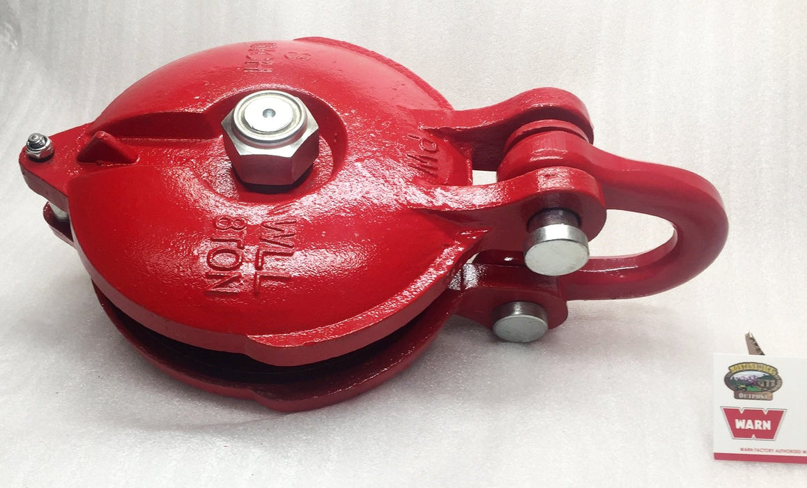 WARN 83086 8" Snatch Block 36,000 lb. rating, for Winches up to 18,000 lbs.