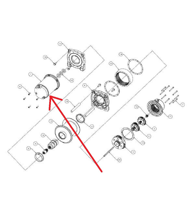 WARN 84210 Hoist Motor 12v Splined, for DC1600, 2000