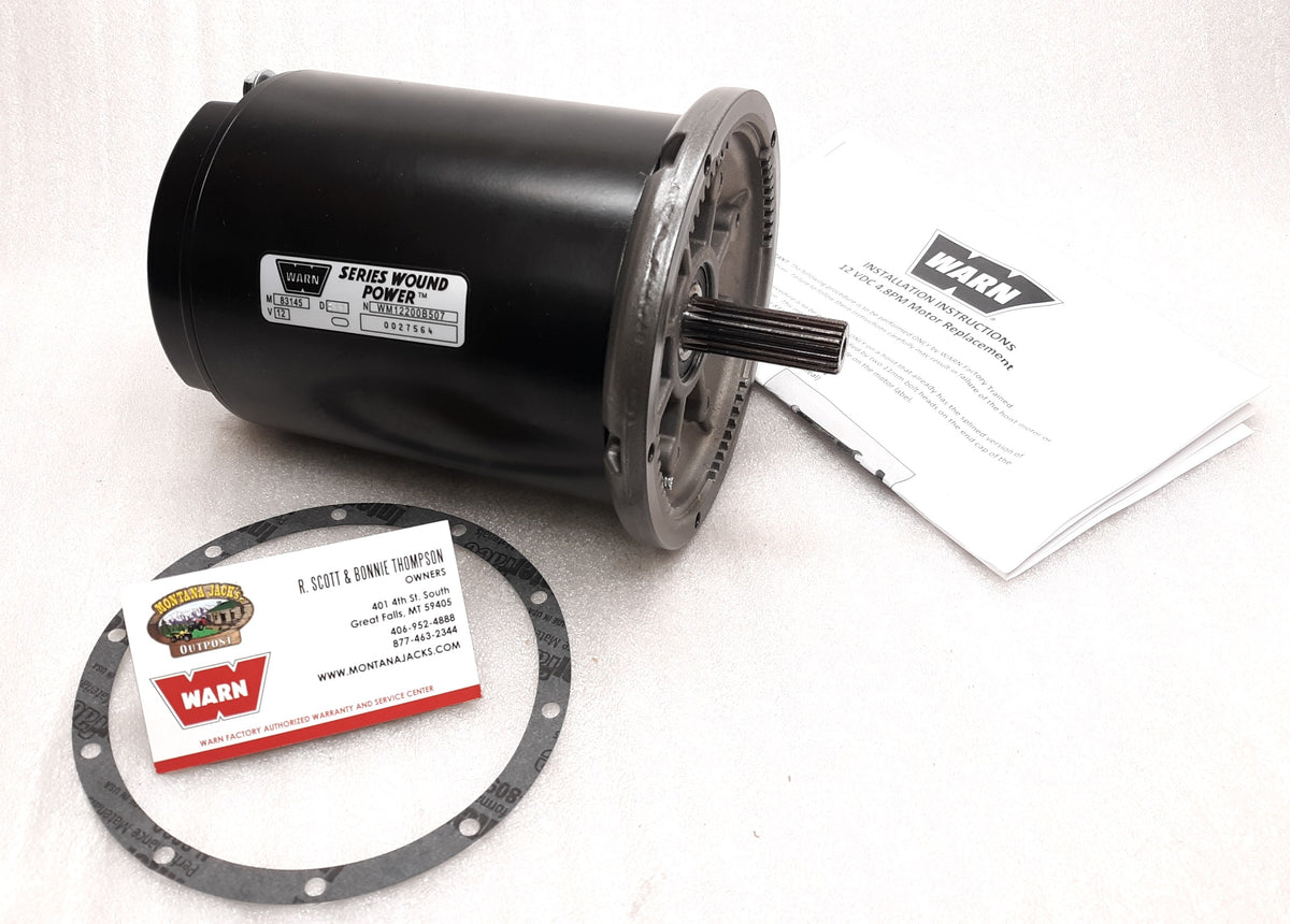 WARN 84210 Hoist Motor 12v Splined, FREE SHIPPING! — Montana Jacks