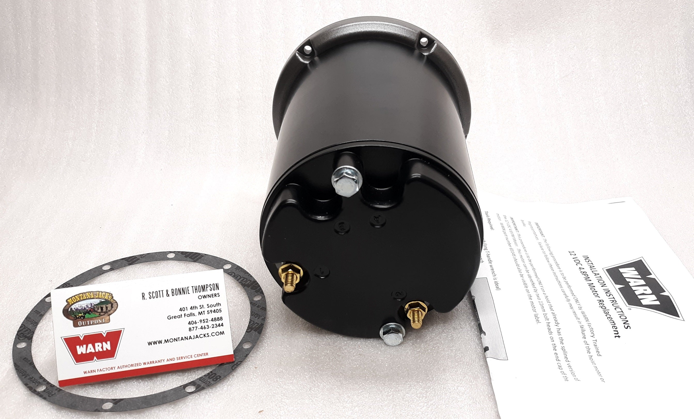 WARN 84210 Hoist Motor 12v Splined, FREE SHIPPING! — Montana Jacks